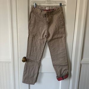 Crewcuts Boys Flannel Lined Khakis Size 12